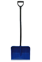 Лопата снеговая ELBRUS Plus, эргоном. алюм. черенок, голубая